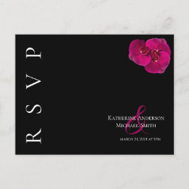 Modern Fuchsia Orchids-UAWG-Wedding- Postkarte