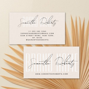 Modern fügen Sie Markennamen elegant neutral Visitenkarte