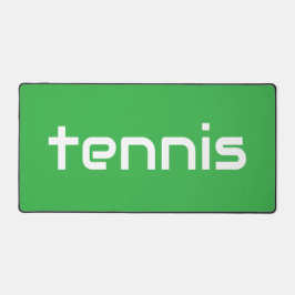 Modern Fun Bright Green Classy White TENNIS Text Schreibtischunterlage