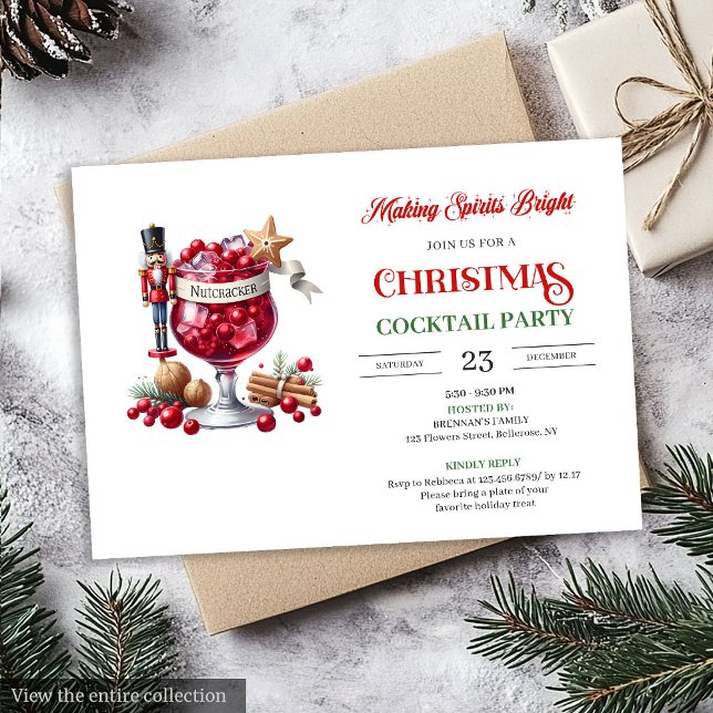 Modern fun Christmas cocktails party invitation Einladung (Modern fun Christmas cocktails party invitation

)