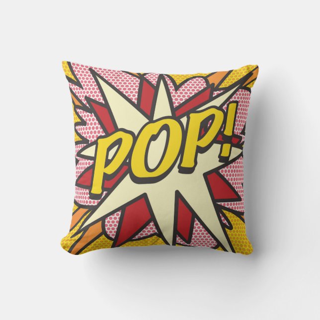 Modern Fun Cool POP Comic Buch Trendy Kissen (Vorderseite)