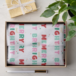 Modern Fun farbenfroh froh & hell Weihnachten Seidenpapier