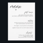 Modern Fun Handwriting Heart Simple Wedding Menu Menükarte<br><div class="desc">Dieses moderne Hochzeitsmenü ist lustig und lässig. Es verfügt über ein handgeschriebenes Skript mit einem handgezeichneten Herz. Gehen Sie in den Design-Editor,  um Dinge zu verschieben und den Abstand anzupassen. Mehr Vorlagen aus dieser lustigen,  modernen Hochzeitskollektion finden Sie weiter unten.</div>
