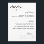 Modern Fun Handwriting Heart Simple Wedding Menu Menükarte<br><div class="desc">Dieses moderne Hochzeitsmenü ist lustig und lässig. Es verfügt über ein handgeschriebenes Skript mit einem handgezeichneten Herz. Gehen Sie in den Design-Editor,  um Dinge zu verschieben und den Abstand anzupassen. Mehr Vorlagen aus dieser lustigen,  modernen Hochzeitskollektion finden Sie weiter unten.</div>