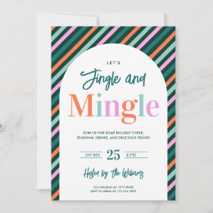 Modern Fun Jingle Mingle Weihnachts-Party Feiertagskarte