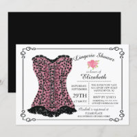 Modern & Fun Lingerie Bridal Dusche Einladung