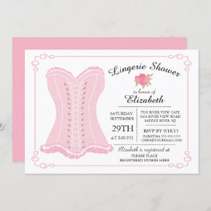 Modern & Fun Lingerie Bridal Dusche Einladung