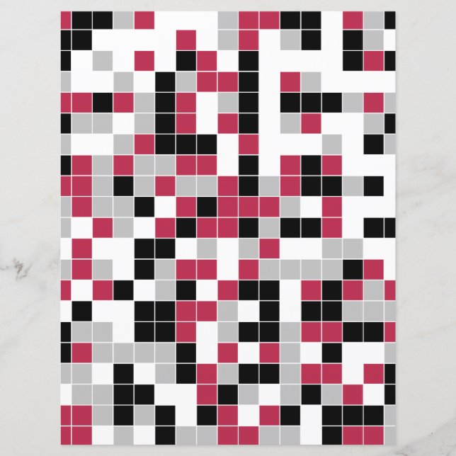 Modern Fun Magenta Geometric Scrapbook Paper (Vorderseite)