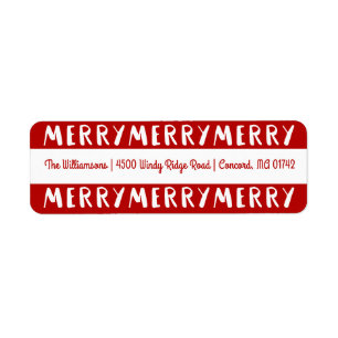 Modern Fun Merry Frohe Weihnachten Red Holiday