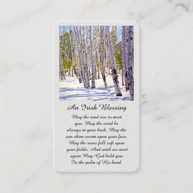 Modern Funeral Memorial Sympathy Card Visitenkarte (Vorderseite)