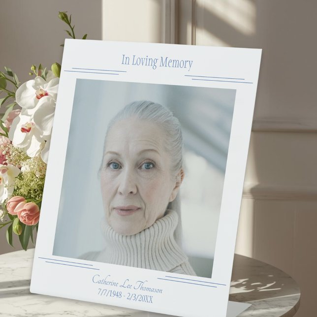 Modern Funeral Portrait Display Pedestal Sign Sockelschild (Modern Funeral Portrait Display Pedestal Sign
)