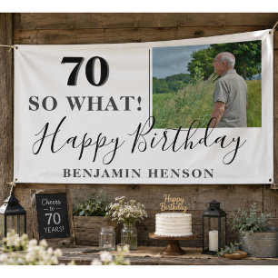 Modern Funny 70 So, was 70. Geburtstagsparty Foto Banner