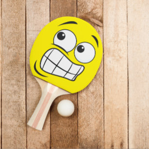 Modern Funny Cartoon Face Oops Emotion Tischtennis Schläger