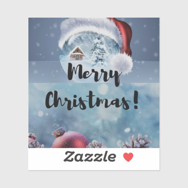 Modern funny cute Christmas reindeer      Aufkleber (Blatt)