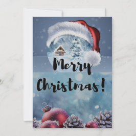 Modern funny cute Christmas reindeer Einladung