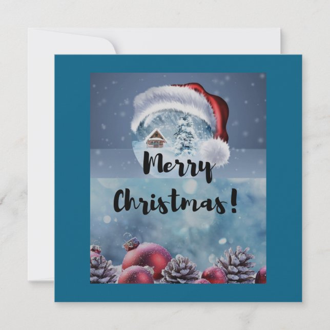 Modern funny cute Christmas reindeer      Einladung (Vorderseite)