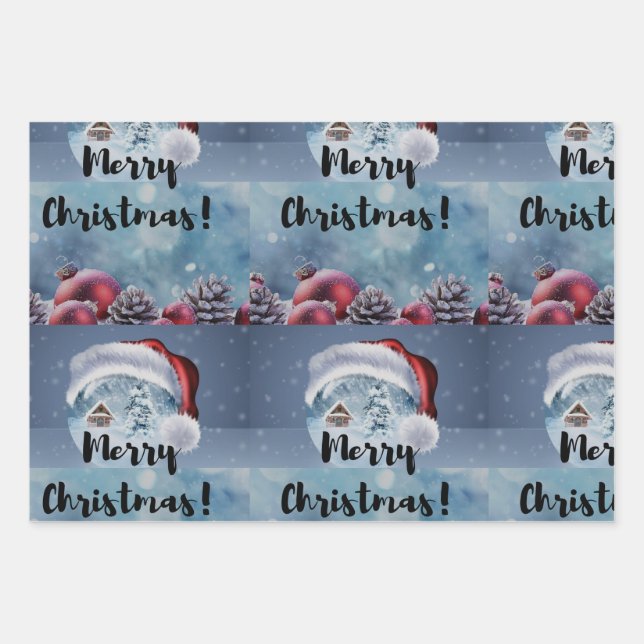 Modern funny cute Christmas reindeer      Geschenkpapier Set (Vorderseite 2)