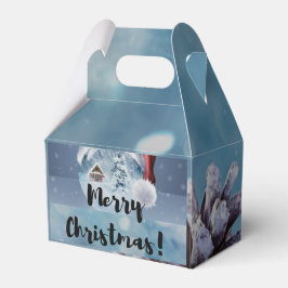 Modern funny cute Christmas reindeer Geschenkschachtel