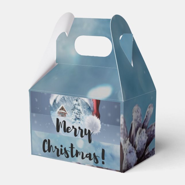 Modern funny cute Christmas reindeer      Geschenkschachtel (Vorderseite)