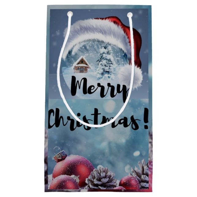 Modern funny cute Christmas reindeer      Kleine Geschenktüte (Vorderseite)