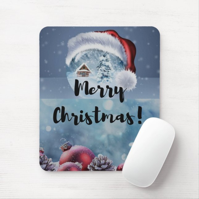 Modern funny cute Christmas reindeer      Mousepad (Mit Mouse)
