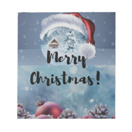 Modern funny cute Christmas reindeer Notizblock