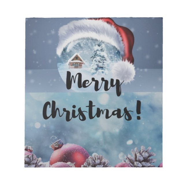 Modern funny cute Christmas reindeer      Notizblock (Vorderseite)