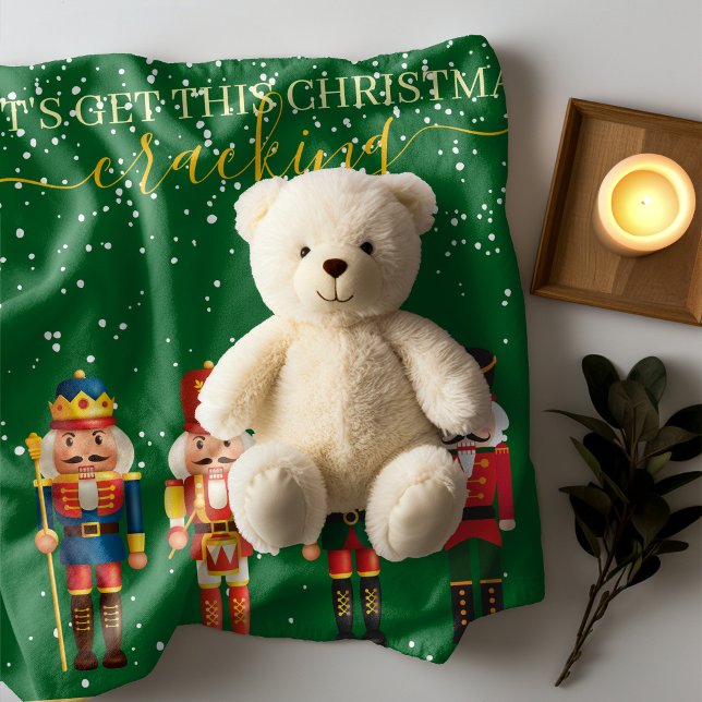 Modern Funny einzigartig Nutcracker Grün Weihnacht Sherpadecke (Von Creator hochgeladen)