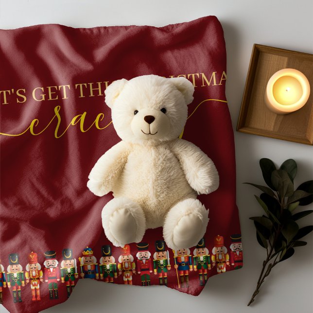 Modern Funny Einzigartiges Nutcracker Weihnachten Fleecedecke (Von Creator hochgeladen)