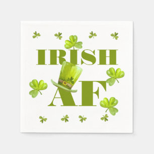 Modern Funny IRISH AF Serviette