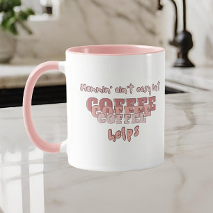 Modern Funny Mama Zitat Pink Tasse
