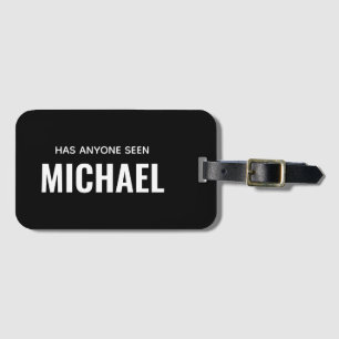 Modern Funny Monogram Personalisiert Name Gepäckanhänger