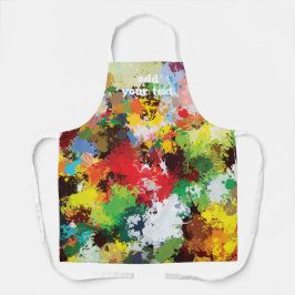 Modern Funny Paint Splash Textile Art Muster Schürze