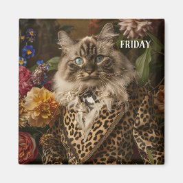 Modern Funny Pet Days Freitag Magnet