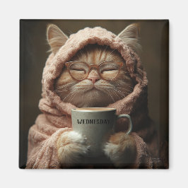 Modern Funny Pet Days Mittwoch Magnet