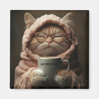 Modern Funny Pet Days Mittwoch Magnet