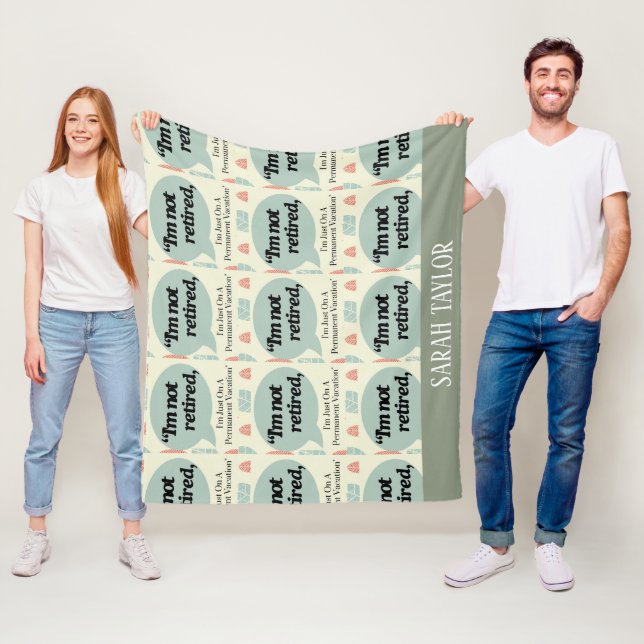 Modern Funny Sprichwort Retirement Name Mongram Fleecedecke (Beispiel)