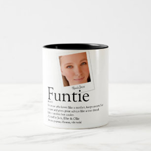 Modern Funtie Tante Tante Tante Definition Foto Zweifarbige Tasse