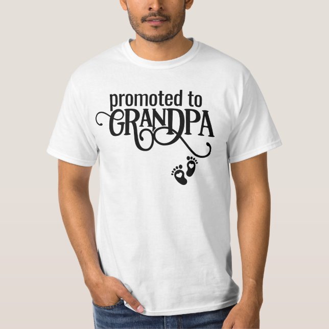 Modern für Großvater Schwarz-Schriftart T-Shirt (Vorderseite)