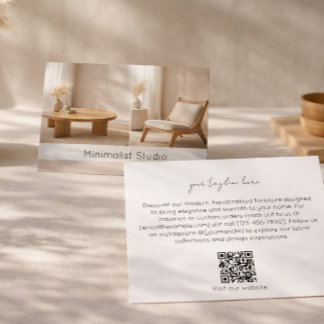 Modern Furniture Store Minimalist Interior Design Visitenkarte