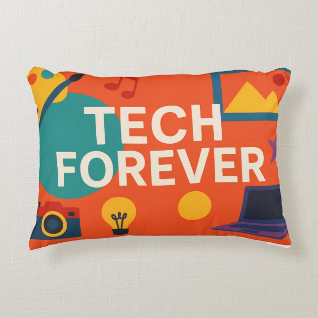 Modern Futuristic Design Pillow for Creative Mind Dekokissen (Vorderseite)