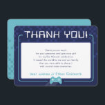 MODERN GAMING THANKS Bar Mitzvah navy aqua blue Dankeskarte<br><div class="desc">by kat massard >>> www.simplysweetPAPERIE.com <<< A simple design for your THANK YOU FLAT CARDS - to match your main invitations. Love the design, but would like to see some changes - another color scheme, product, add a photo or adapted for a different occasion - no worries simply contact me,...</div>