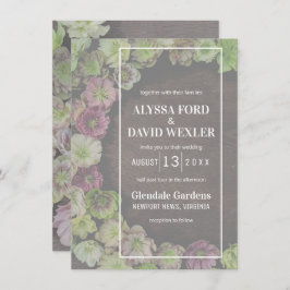 MODERN Garden Hellebore Wood Wedding Einladung