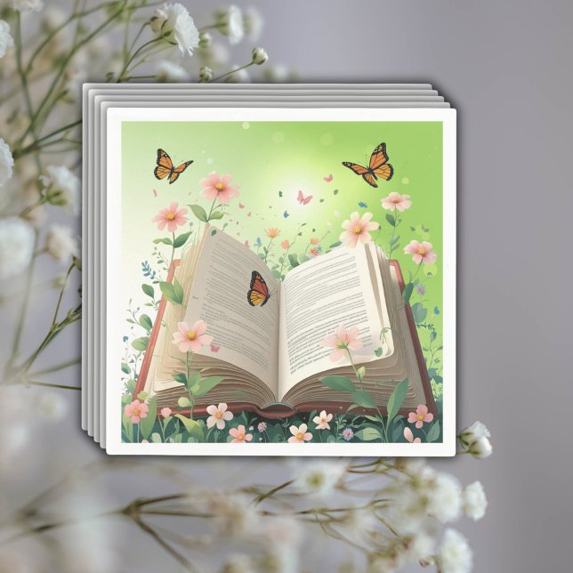 Modern Garden Storybook Floral Baby Dusche Serviette (Von Creator hochgeladen)