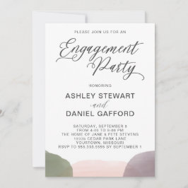 Modern Garden Watercolor Engagement Party Einladung