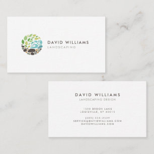 Modern Gardener Landscaping-Logo Visitenkarte