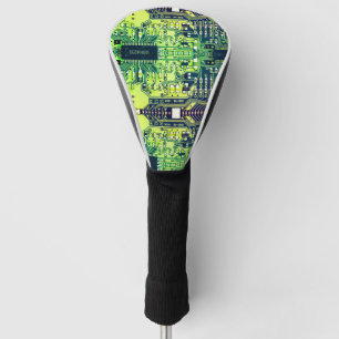 Modern gedruckte Leiterplatten - Design Name Geeky Golf Headcover