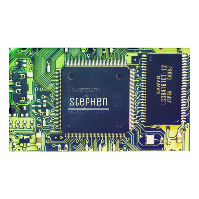 Modern gedruckte Leiterplatten - Design Name Geeky Namenschild (Vorderseite)