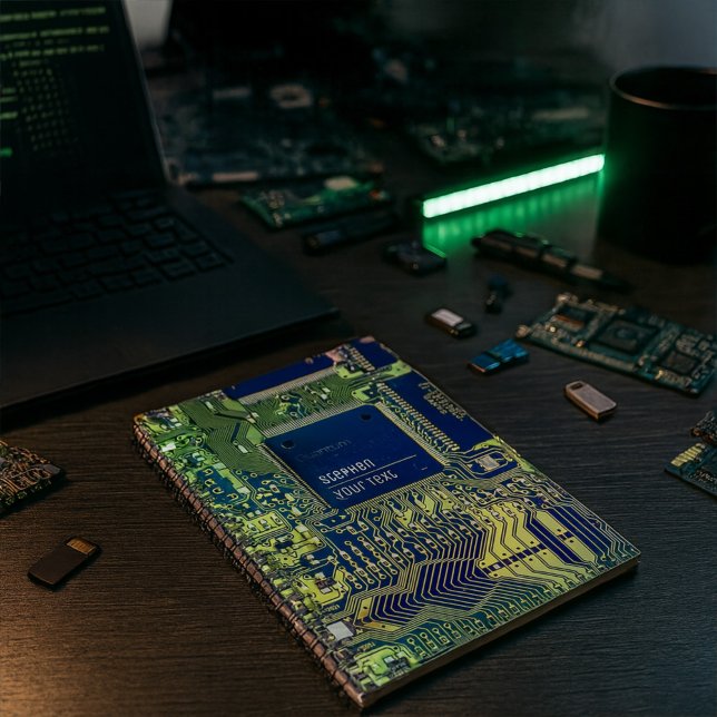 Modern gedruckte Leiterplatten - Design Name Geeky Notizblock (Von Creator hochgeladen)