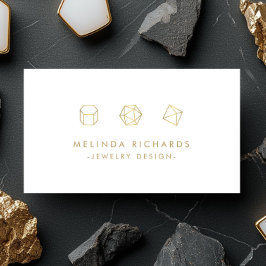 Modern Gemstone Trio Logo Juwelen Design Weiß Visitenkarte